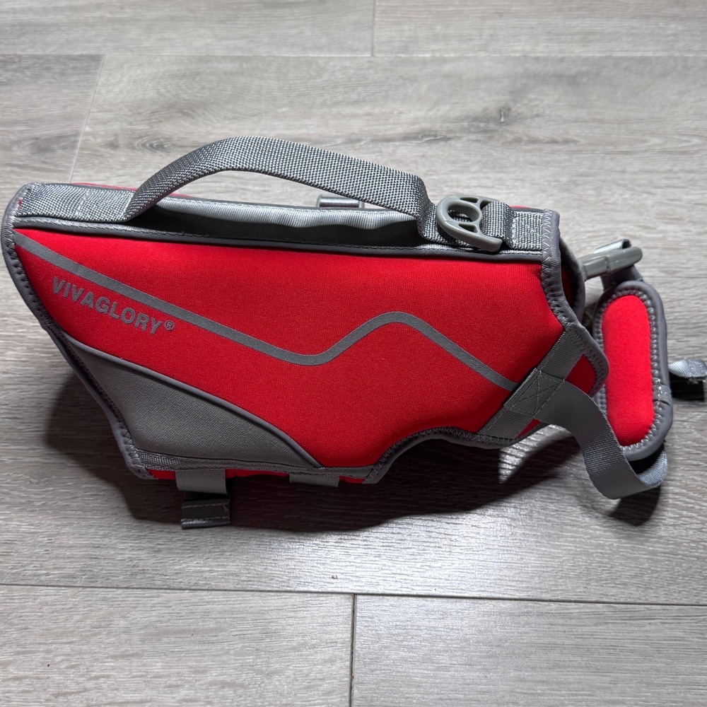 Vivaglory Dog Life Jacket Red Neoprene Safety Vest Small Dog